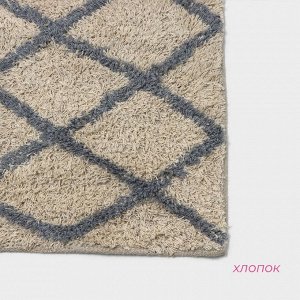 Коврики для ванной и туалетай Доляна AntiSlip, 2 шт: 50*80 см, 50*50 см