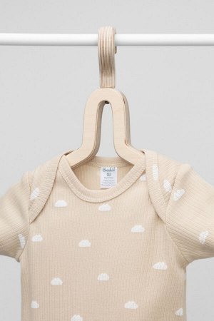 Полукомбинезон(Весна-Лето)+baby (бежевый, облачка)