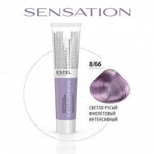 Безаммиачная краска для волос SENSATION DE LUXE 8/66 светло-русый фиолетовый интенсивный (60 мл)