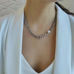 Цепь со съёмным кулоном сердце