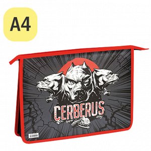 Папка для тетрадей 2 отделения А4 ArtSpace ""Cerberus"", пластик, на молнии