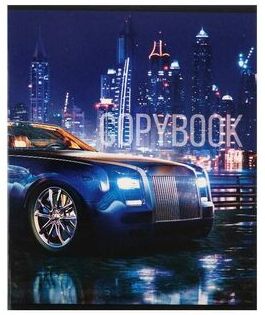 Тетрадь 48 листов в клетку Calligrata Street racing, обложка мелованный картон, УФ-лак, блок офсет,