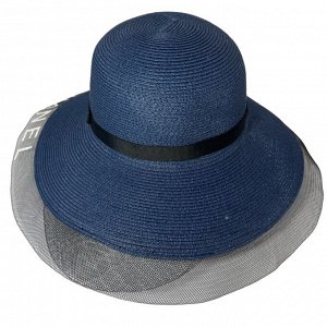 Шляпа Летняя  шляпа последний тренд моды 2024. Широкие поля, контрастная белая надпись. Это широкополая дизайнерская шляпа из искуственной соломки с прозрачными полями. Она создана для того, чтобы наш