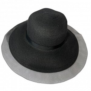 Шляпа Летняя  шляпа последний тренд моды 2024. Широкие поля, контрастная белая надпись. Это широкополая дизайнерская шляпа из искуственной соломки с прозрачными полями. Она создана для того, чтобы наш