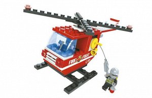 21302 К-р "Пожарная бригада.Вертолет"105 дет.в коробке