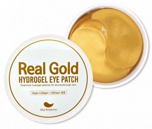 Патчи Золото для глаз 60шт./Real Gold Hydrogel Eye Patch 60sheets, PRRETI, Ю.Корея, 60 г