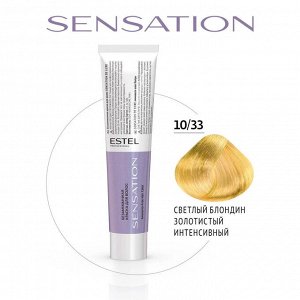 Безаммиачная краска для волос SENSATION DE LUXE 10/33 светлый блондин золотистый интенсивный (60 мл), Estel