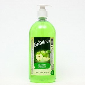 Мыло жидкое Braviola Зеленое яблоко с дозатором, 1 л