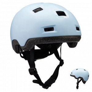 Шлем для катания на роликовых коньках и скейтборде детский голубой Oxelo