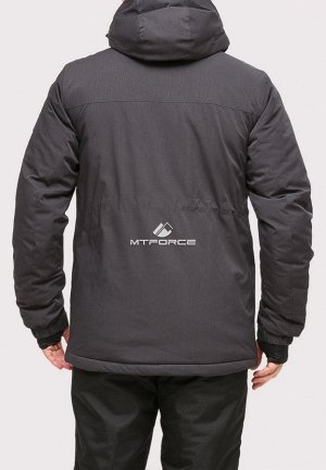 Мужская зимняя горнолыжная куртка темно-серого цвета