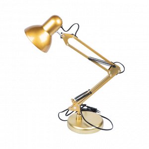 Настольная лампа (светильник настольный),цоколь Е27, 60W, механический выключатель, золотой, TLI-221 GOLD E27