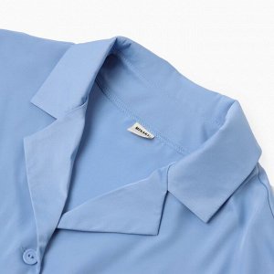 Комплект (сорочка, шорты) женская MINAKU:, Home collection цвет небесно-голубой.
