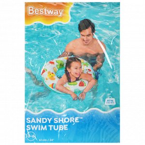 Круг для плавания Bestway «Тропики», надувной, d=61 см, от 3-6 лет, МИКС, 36014