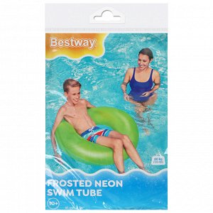 Круг для плавания Bestway «Неоновый иней», надувной, d=91 см, от 10 лет, МИКС, 36025