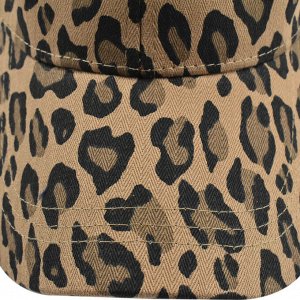 Хлопковая кепка с леопардовым принтом, коричневый