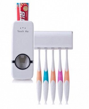 Держатель для 5 зубных щеток + дозатор для пасты