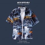 Пляжная рубашка с принтом унисекс
