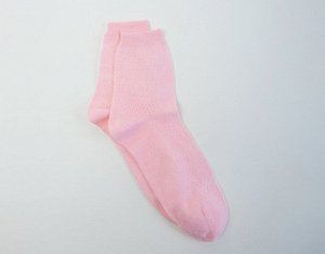 Женские однотонные высокие носки с сетчатым узором (рис 1) цвет Розовый (39) НАШЕ