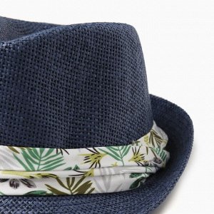 Шляпа мужская MINAKU, цвет синий, р-р 58