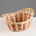 Корзина плетеная &quot;Ладья&quot;, без ручки, 28 х 22 х 12,5 см, бамбук