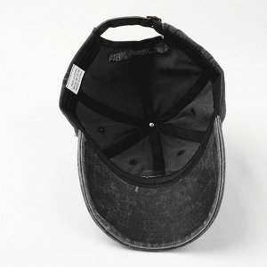 Джинсовая кепка с вышитым принтом, черный