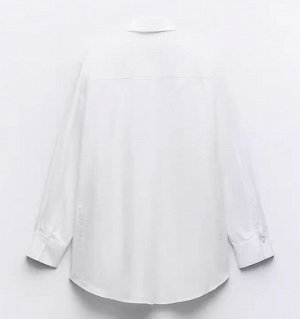 РУБАШКА OVERSIZE ИЗ ПОПЛИНА С ЗАКЛЕПКАМИ арт. 2298078, белый
