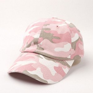 Камуфляжная кепка хлопковая, розовый