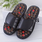 Тапочки массажные с открытым носком, темно-синие