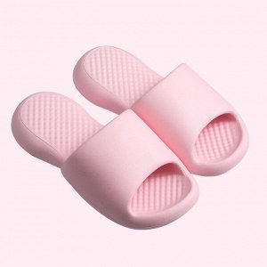 Тапочки женские с открытым носком из материала EVA, розовые на воздушной подошве
