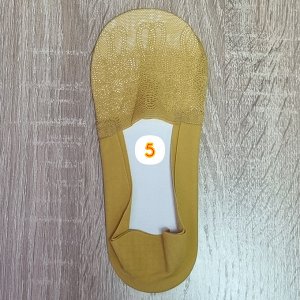 Следки с кружевным носком и силиконовой пяткой