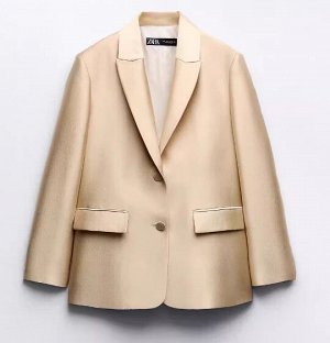 БЛЕЙЗЕР STRAIGHT FIT С ЛАМИНАЦИЕЙ арт. 2107613 303, золотистый