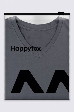 Женская футболка оверсайз с V-вырезом Happyfox