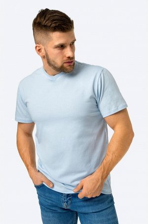 Мужская футболка из хлопка с лайкрой с V-вырезом