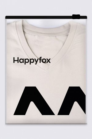 Женская футболка оверсайз с V-вырезом Happyfox