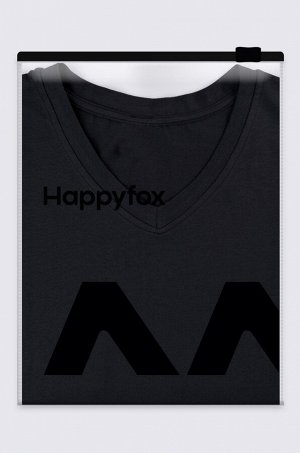 Женская футболка оверсайз с V-вырезом Happyfox
