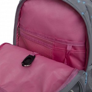 Рюкзак школьный GRIZZLY с карманом для ноутбука 13", анатомической спинкой, для девочки