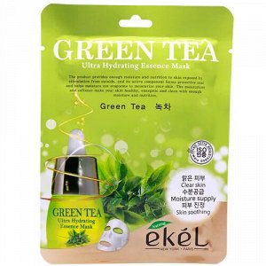 462307 "Ekel" Маска для лица с экстрактом зеленого чая 25мл 1/600