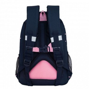 Рюкзак школьный GRIZZLY с карманом для ноутбука 13", анатомической спинкой, для девочки