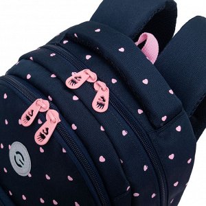 Рюкзак школьный GRIZZLY с карманом для ноутбука 13", анатомической спинкой, для девочки
