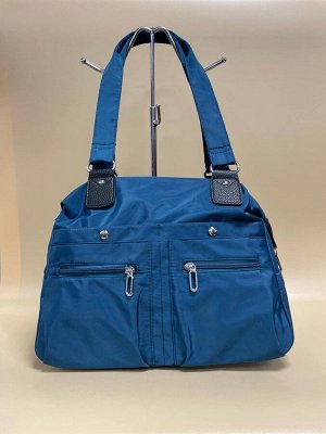 Женская сумка болоневая на плечо синяя