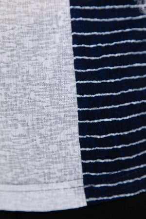 Блуза "Стильный замысел" (сине-белая) Б9039