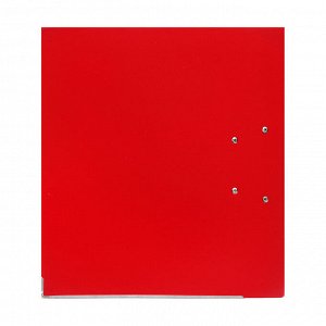 Папка-регистратор 75мм, А4, Calligrata "Mega", бумвинил, с карманом на корешке, нижний металлический кант, красная