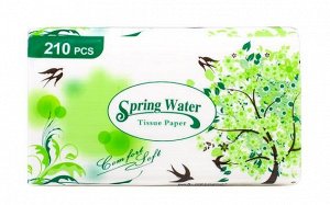 YW GT Spring Water салфетки бумажные для быта 2-х слойные 13*18 см белый (210 шт) п/э