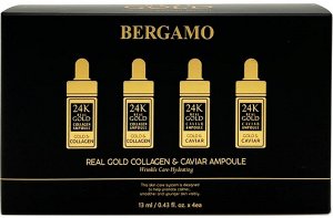 Bergamo Набор ампульных сывороток с коллагеном и икрой Luxury Gold Caviar Wrinkle Ampoule 4Pcs, 13мл*4шт