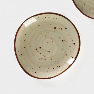 Набор тарелок пирожковых Magistro Mediterana, 2 предмета: 16x15 см, фарфор, бежевый