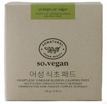 So Natural Успокаивающие пэды для чувствительной кожи лица So.Vegan Heartleaf Vinegar Blemish Calming Pad, 135гр(70шт)