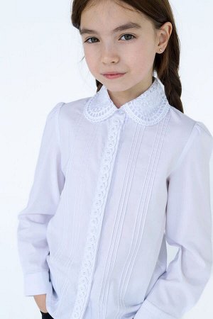 Классическая блузка для девочки  с длинным рукавом