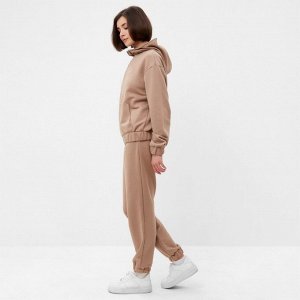 Костюм женский (толстовка, брюки) MINAKU: Casual collection цвет бежевый