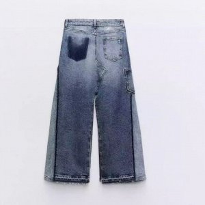 ДЖИНСОВАЯ ЮБКА Z1975 PATCHWORK С РАЗРЕЗАМИ арт. 8228031, синий