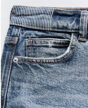ДЖИНСОВАЯ ЮБКА Z1975 PATCHWORK С РАЗРЕЗАМИ арт. 8228031, синий